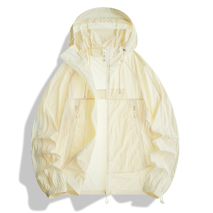 Herren Ultraleichte Kapuzen‑Windjacke mit Packfunktion, Meshfutter & Reißverschlusstaschen Drune