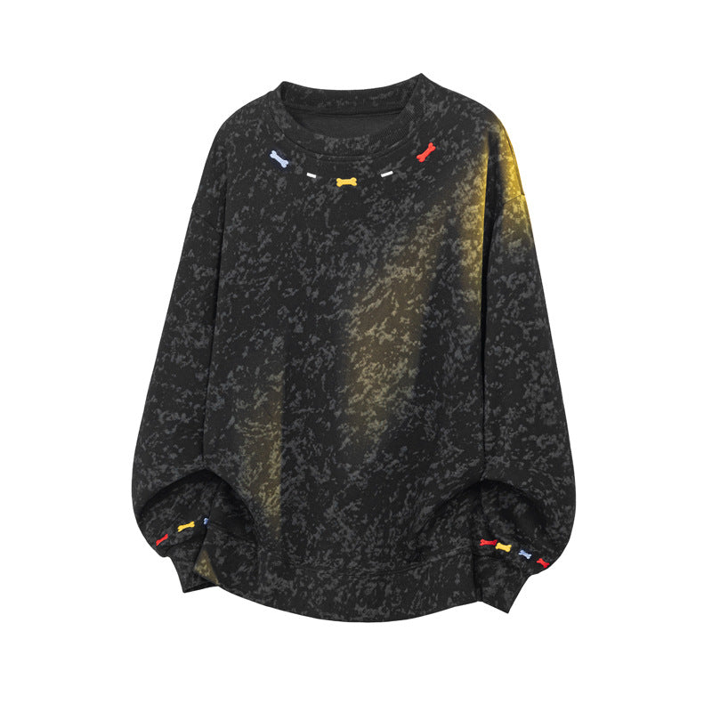 Herren Lässiger Sweatshirt mit bunten Akzenten Drune
