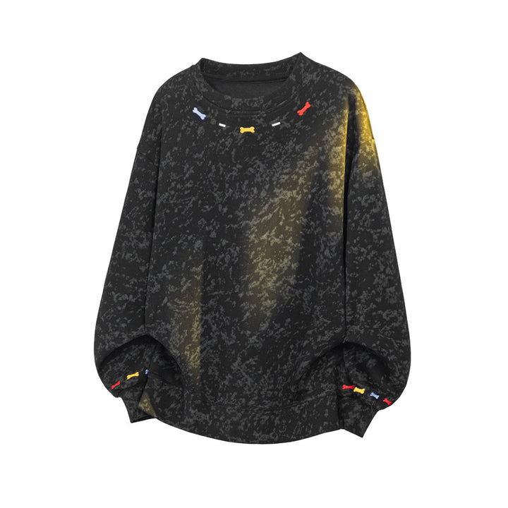 Herren Lässiger Sweatshirt mit bunten Akzenten Drune