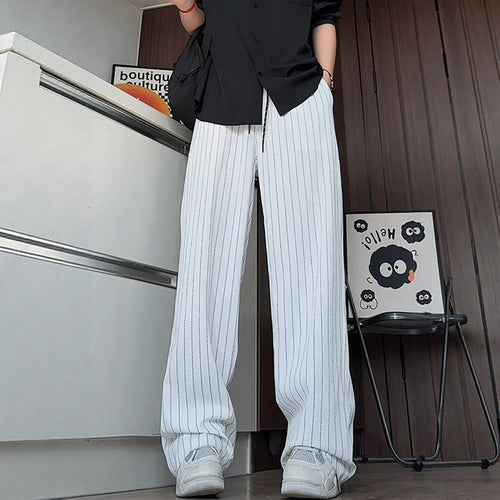Damen Hochtaillierte Streifenhose Drune