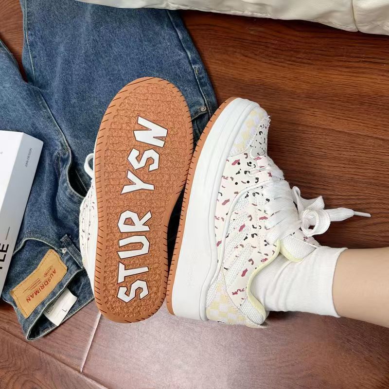 Damen Sneakers mit atmungsaktivem Obermaterial und modischem Muster Drune