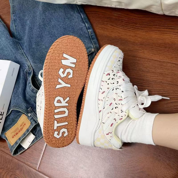 Damen Sneakers mit atmungsaktivem Obermaterial und modischem Muster Drune