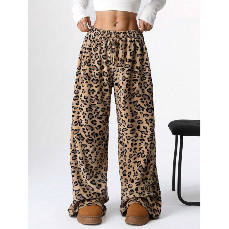 Damen Bequeme Hosen mit Leopardenmuster Drune