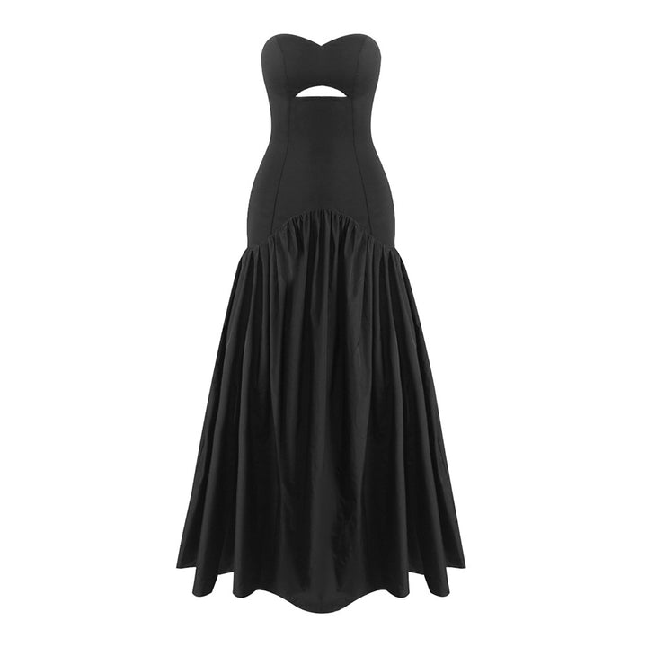Damen bodenlanges Kleid mit herzförmigem Ausschnitt und raffiniertem Bustier Drune