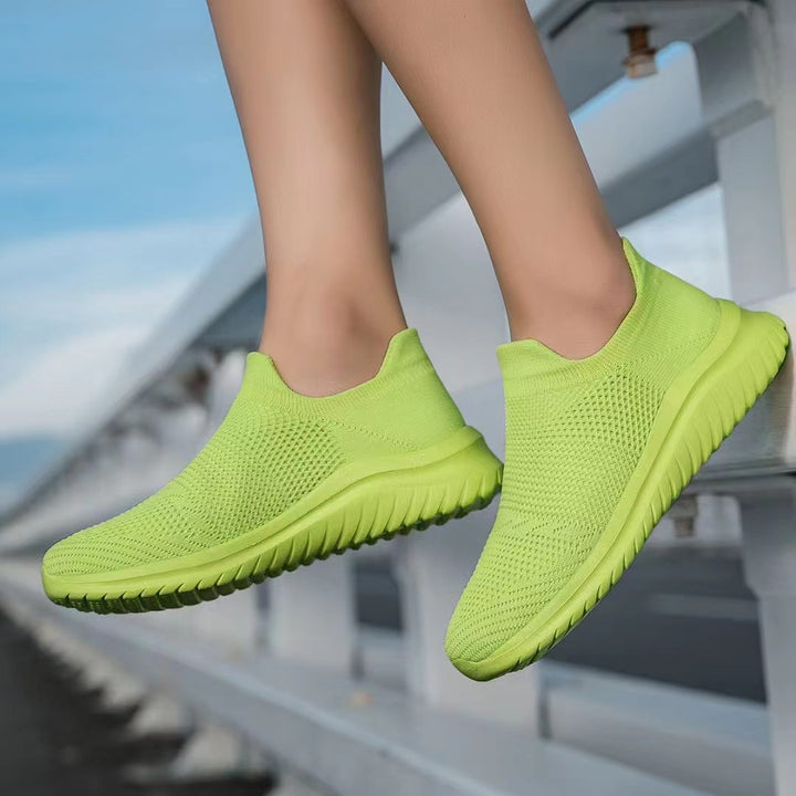 Unisex nan atmungsaktive Strick-Schlupfsneaker mit ergonomischem Memory-Fußbett Drune