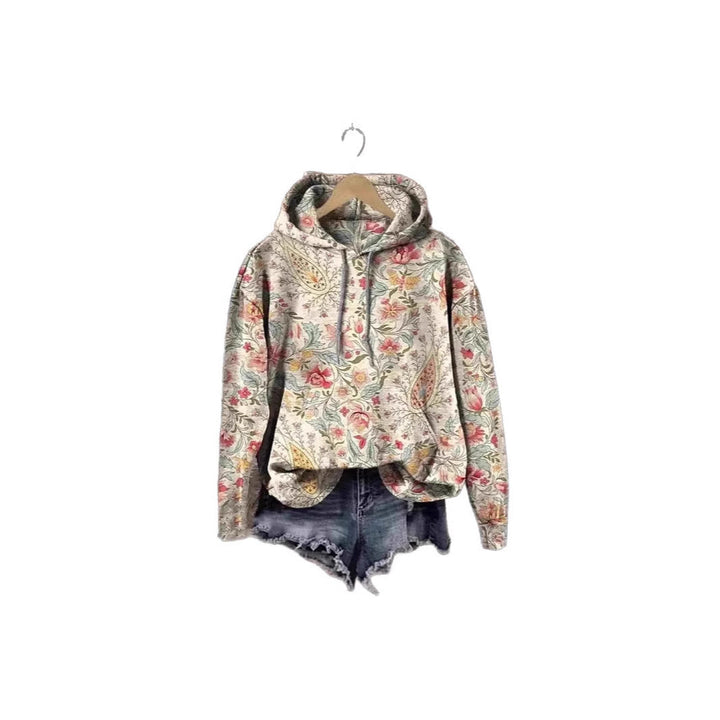 Damen Kapuzenpullover mit kunstvollem Design und bequemer Passform Drune