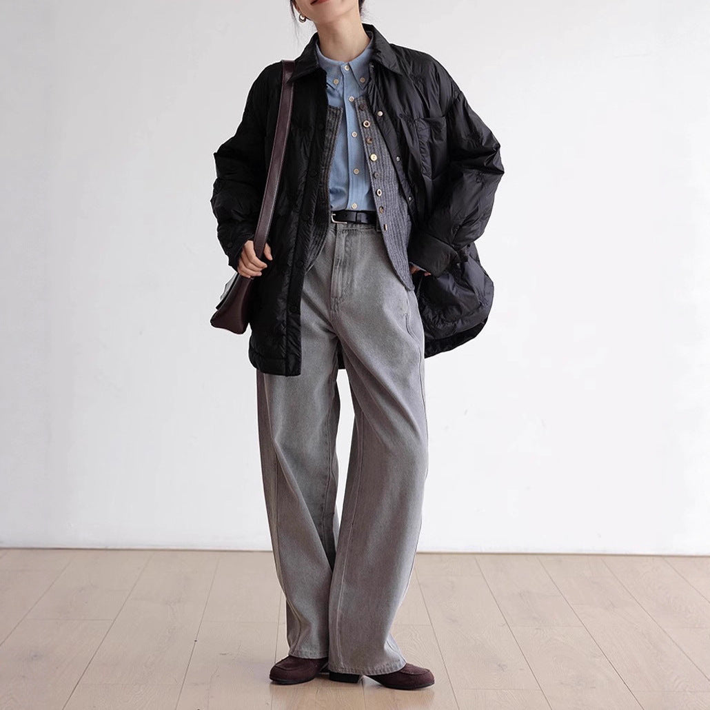 Damen elegante und gefütterte Übergangsjacke Drune