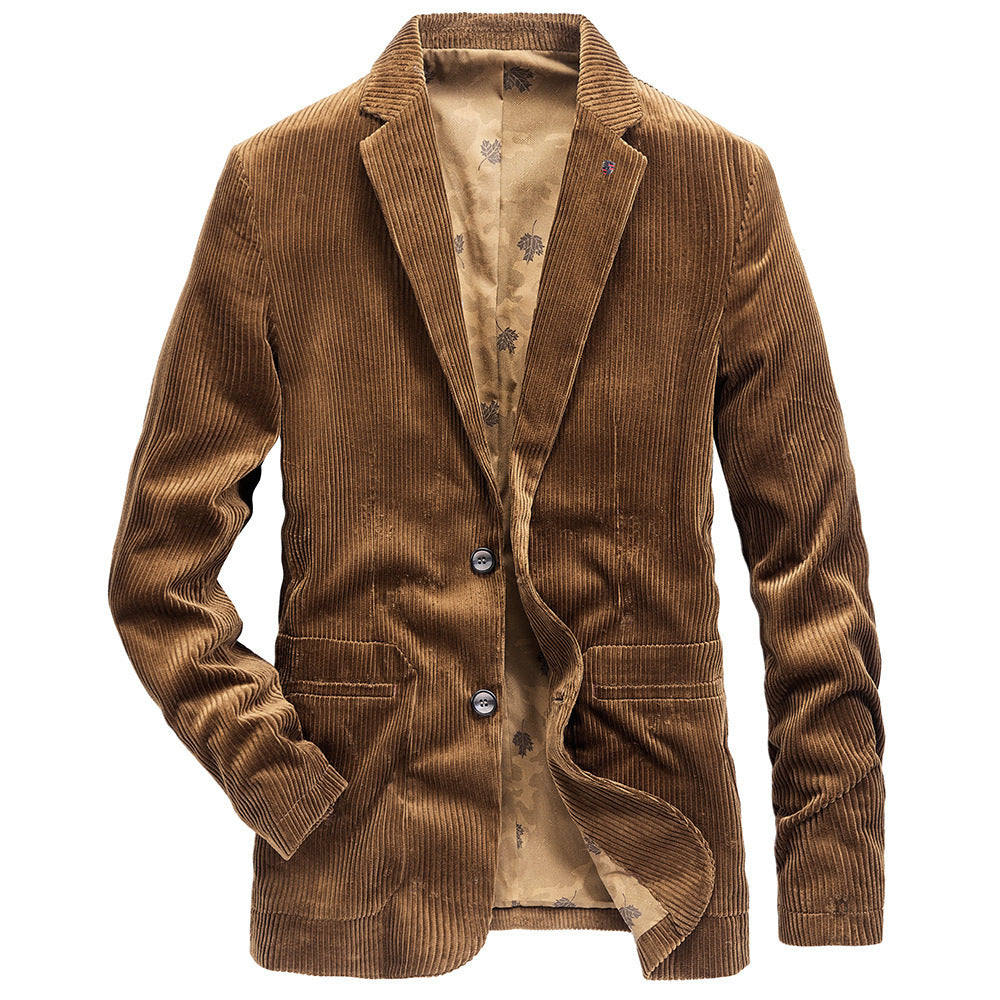Herren Cordblazer aus Feincord mit gemustertem Innenfutter und Revers Drune