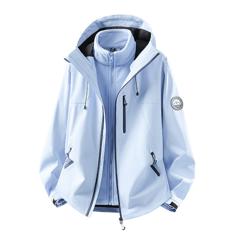 Herren Wasserdichte Softshell-Jacke mit Kapuze und atmungsaktiver Membran Drune