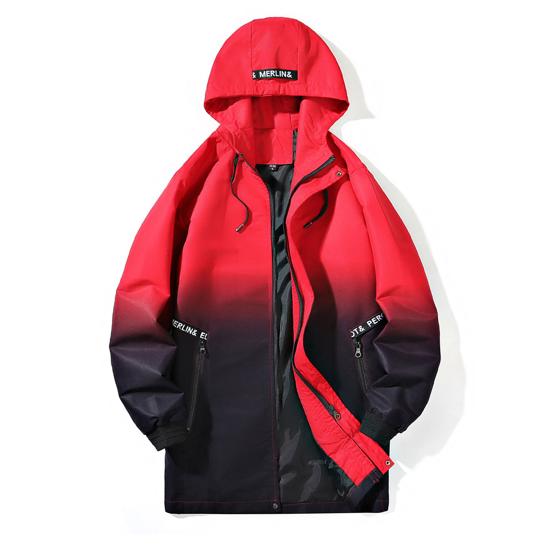 Herren Funktionale Übergangsjacke mit Kapuze und seitlichen Reißverschlusstaschen Drune