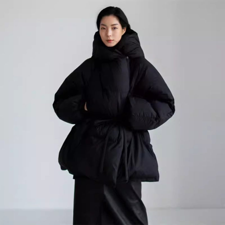 Damen Oversize-Steppmantel aus Daunenoptik mit extragroßer Kapuze Drune