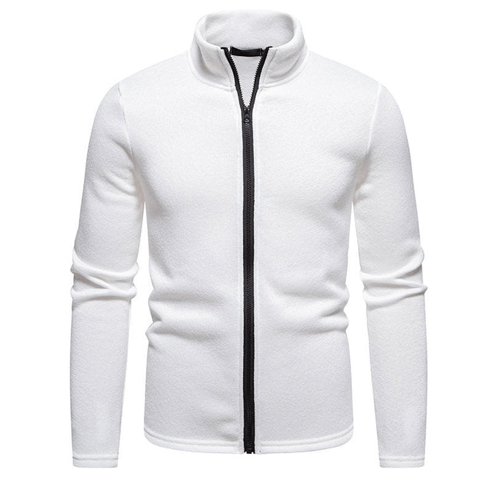 Herren Fleecejacke mit hoher Stehkragen und durchgehendem Reißverschluss Drune