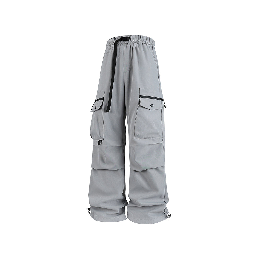 Herren Weite Utility-Cargohose mit Multifachtaschen, verstellbarem Saum und integriertem Gurt Drune
