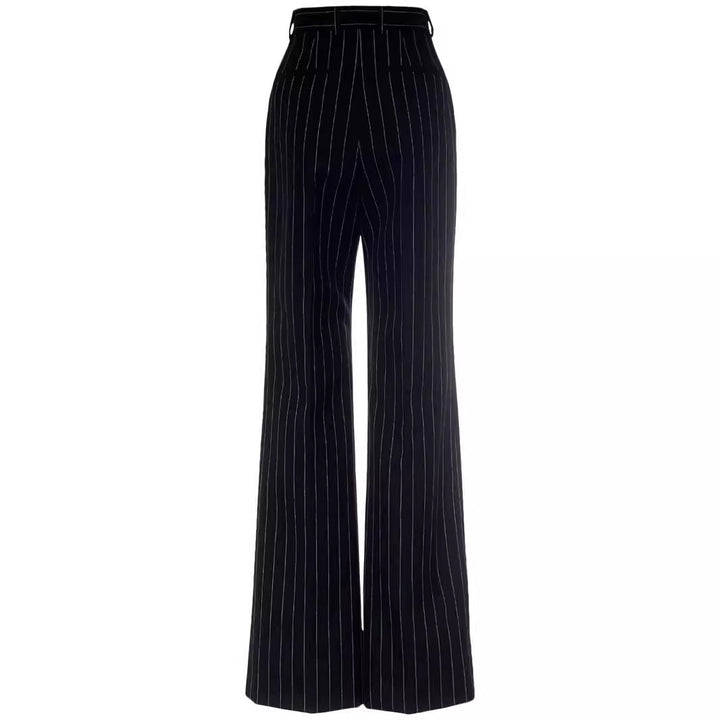 Damen Hochtaillierte weite Nadelstreifen-Hose im Tailoring-Stil Drune