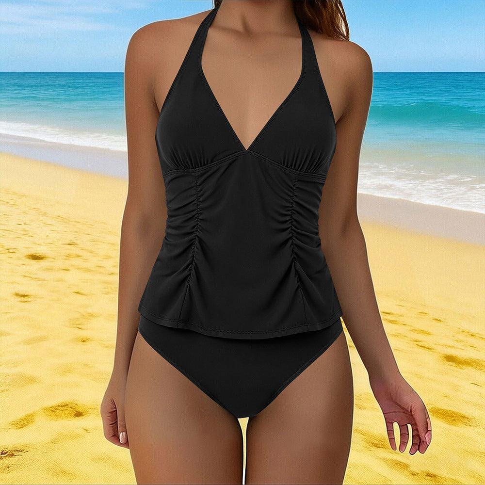 Damen Tankini mit Rüschendetail und hohem Schnitt Drune