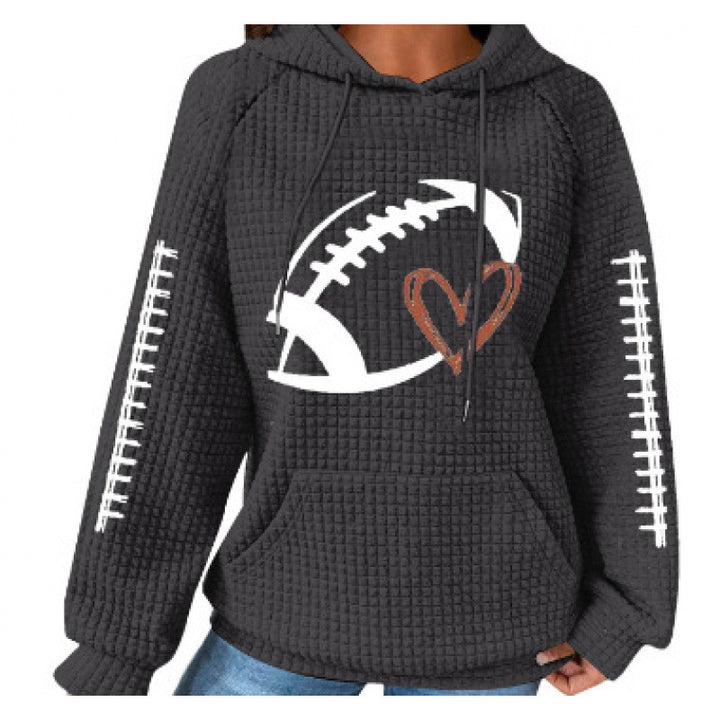 Damen Bequemer Kapuzenpullover mit Herzmotiv Drune