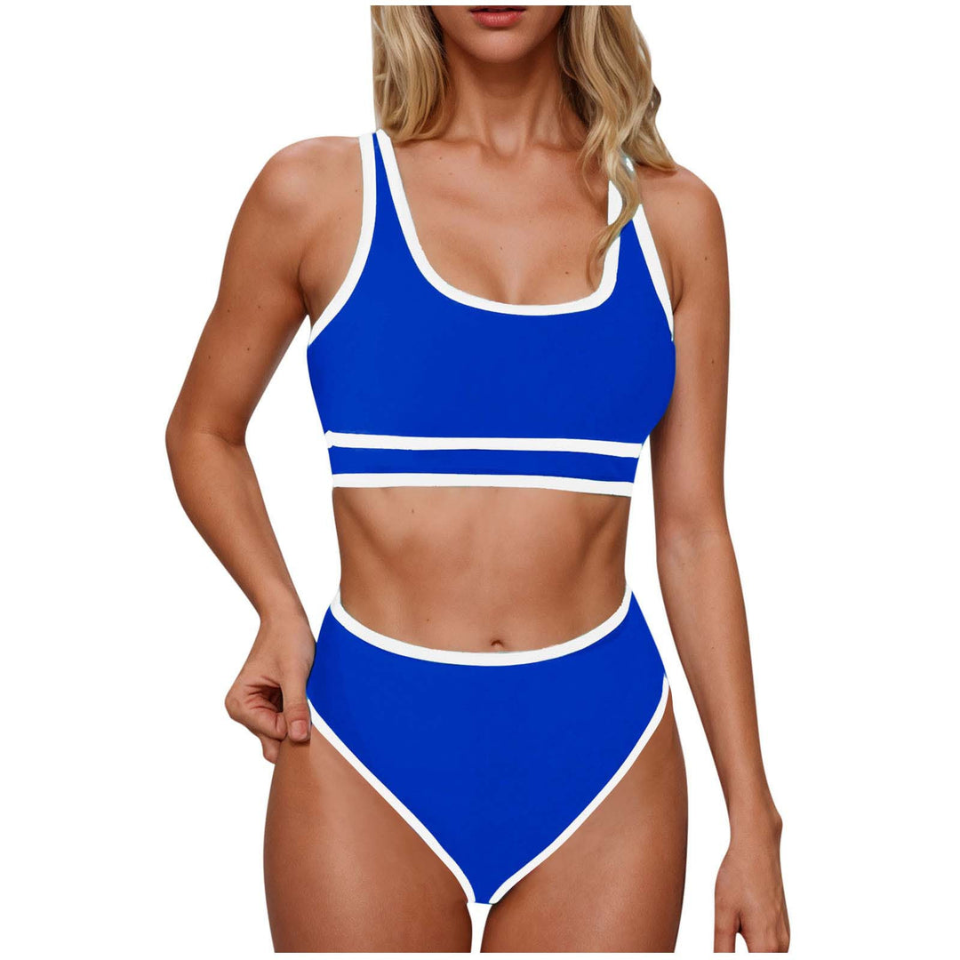 Damen Sportliches Hochtailliertes Bikini-Set Drune