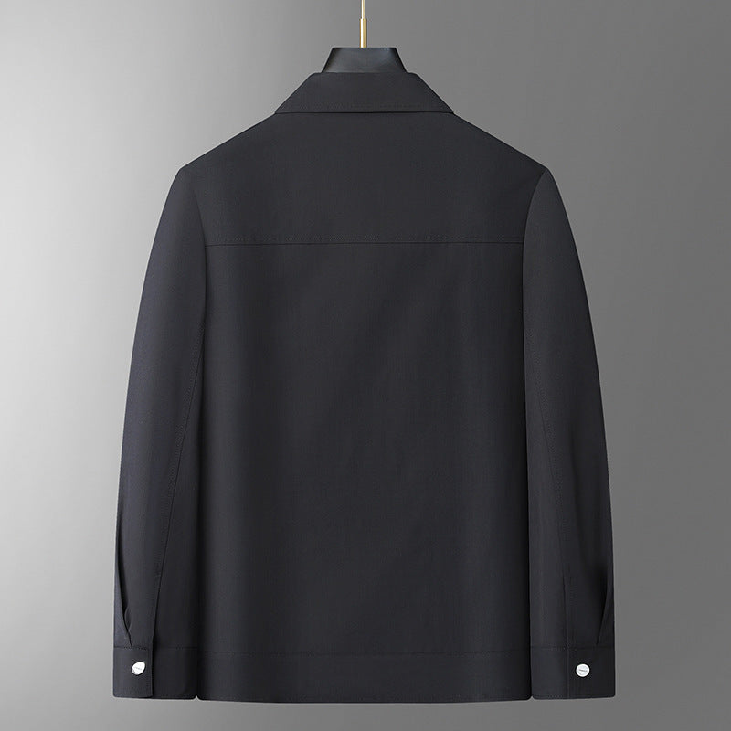 Herren Leichte Overshirt-Jacke aus Mikrofasermix mit Brustpattentaschen Drune