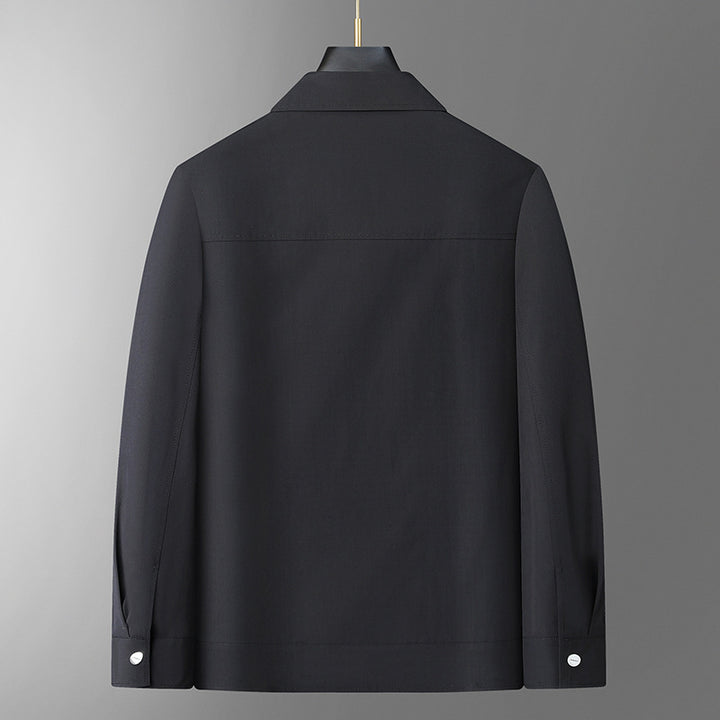 Herren Leichte Overshirt-Jacke aus Mikrofasermix mit Brustpattentaschen Drune