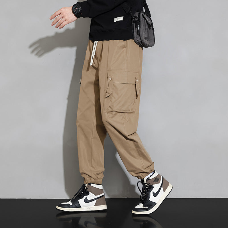 Herren Cargo‑Jogginghose mit Multifach‑Taschen, Kordelzug und elastischem Beinabschluss Drune