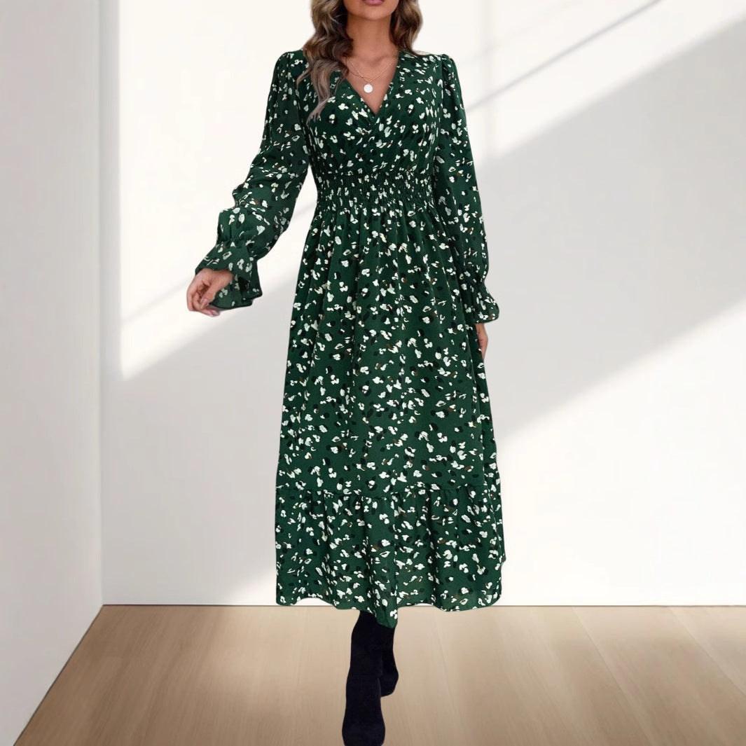 Damen Wickelkleid mit taillierter Passform und floralem Muster Drune