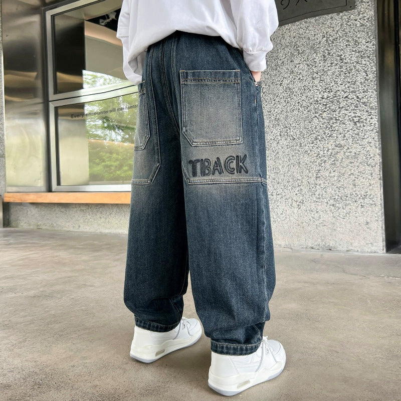 Unisex lässige Baggy-Jeans Drune