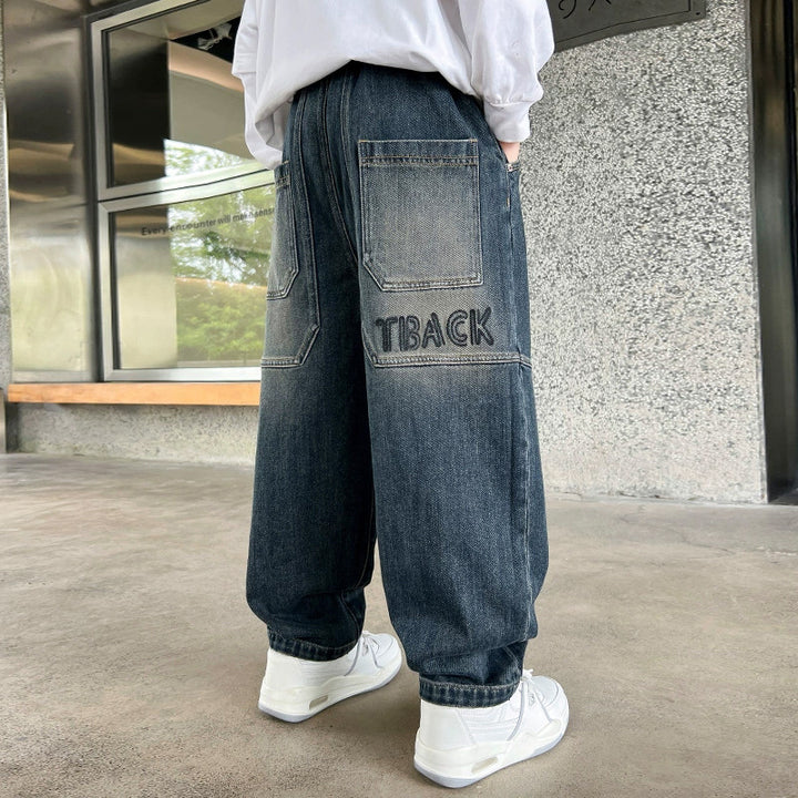 Unisex lässige Baggy-Jeans Drune