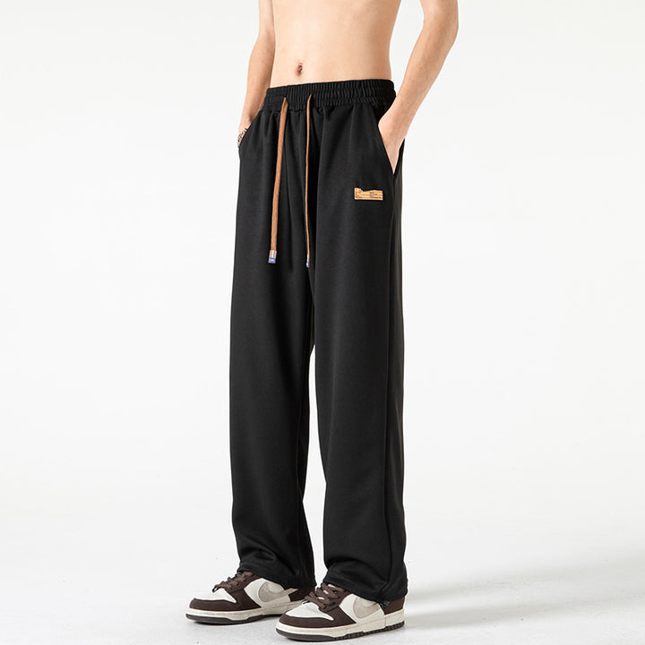 Herren Lounge-Jogginghose im Oversize-Straßenstil mit extra weitem Bein und Kordelzug Drune