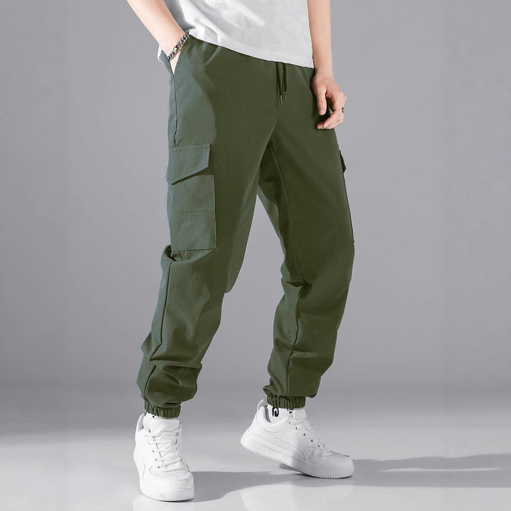 Herren Technische Cargo-Jogginghose im Utility‑Stil mit Klappentaschen & elastischen Knöchelbündchen Drune
