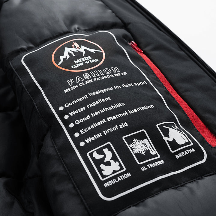 Herren Wasserabweisender Winterparka mit thermo-reflektierendem Steppfutter und Kapuze Drune