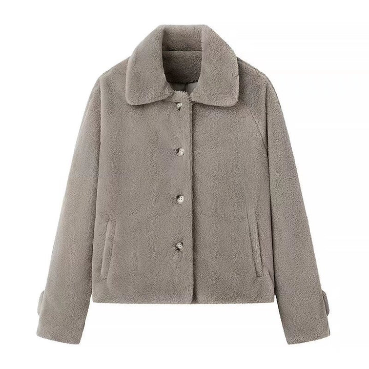 Damen Kuscheljacke mit elegantem Kragen Drune