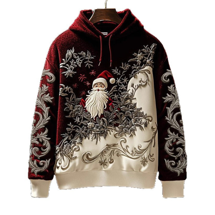Damen Kreativer Kapuzenpullover mit Skelett- und Weihnachtsmotiv Drune