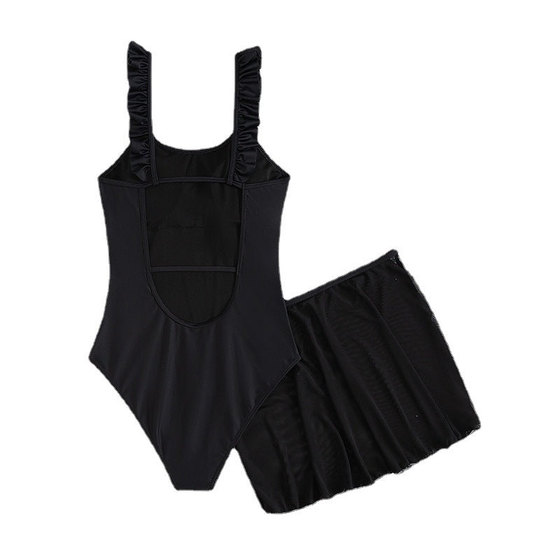 Damen Badesarong mit zarten Rüschendetails Drune