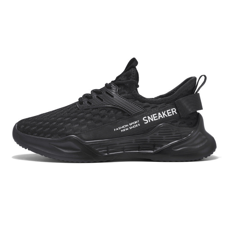 Unisex nan atmungsaktiver Stricksportschuh mit wabenstruktur, sockenähnlichem Schaft und gedämpfter Leichtschaum-Zwischensohle Drune