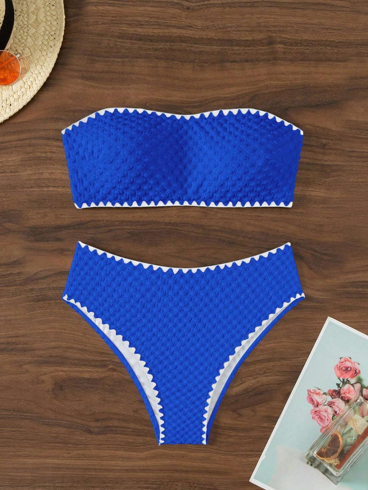 Damen Bandeau-Bikini mit strukturierter Oberfläche Drune