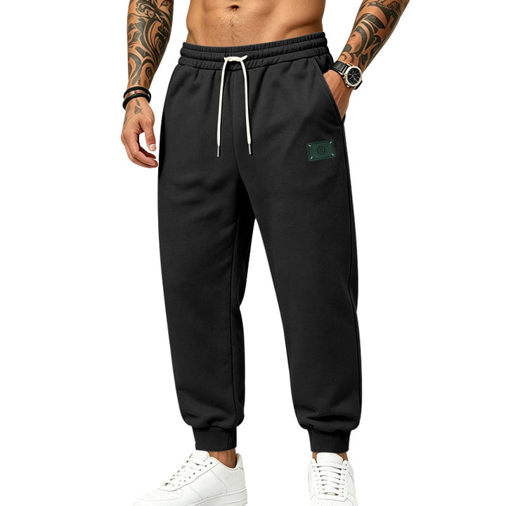 Herren Relax-Fit Jogginghose mit angerauter Innenseite, elastischem Bund und Kordelzug Drune