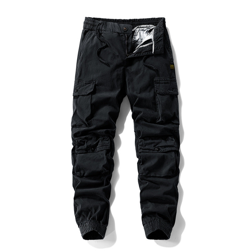 Herren Tech-Cargo-Joggerhose mit elastischem Tunnelzugbund, verstärkten Kniepaneelen und Multifunktions‑Taschen Drune