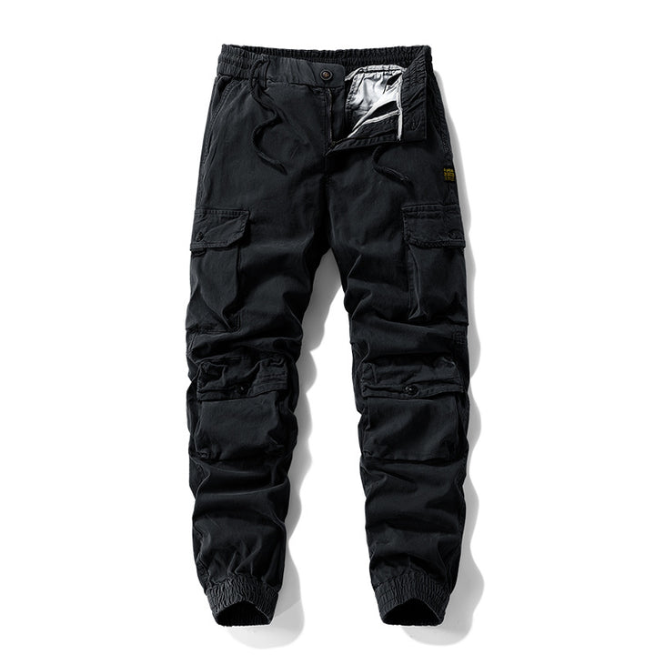 Herren Tech-Cargo-Joggerhose mit elastischem Tunnelzugbund, verstärkten Kniepaneelen und Multifunktions‑Taschen Drune