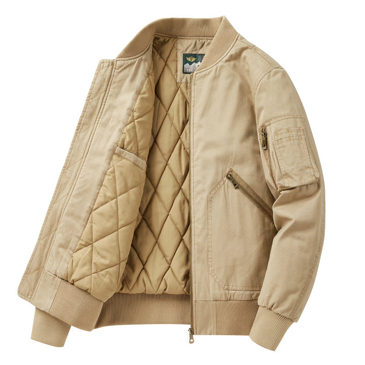 Herren Freizeit Bomberjacke mit Steppfutter Drune
