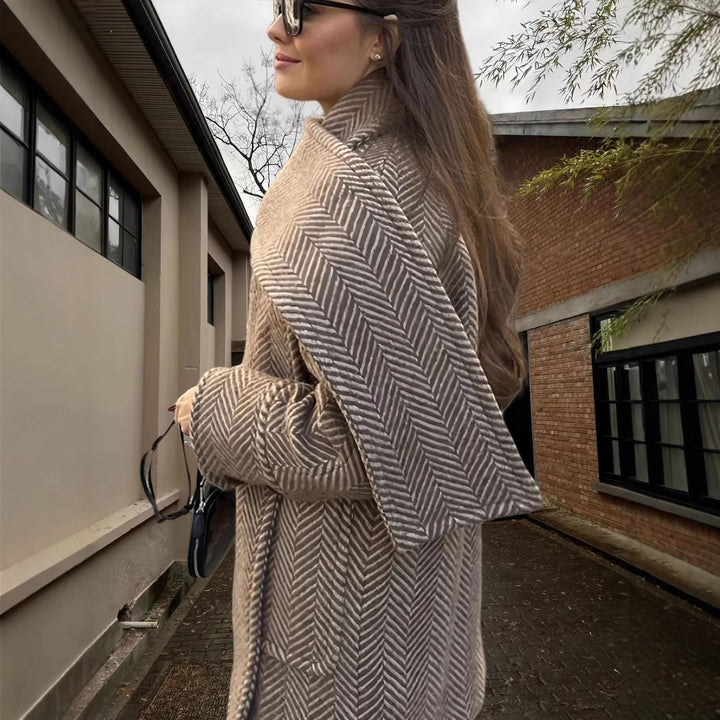Damen Luxus Oversized-Jacke mit strukturiertem Design Drune