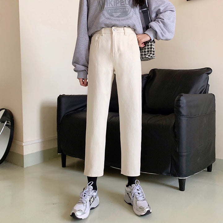 Damen Hochtaillierte Chino-Hose Drune