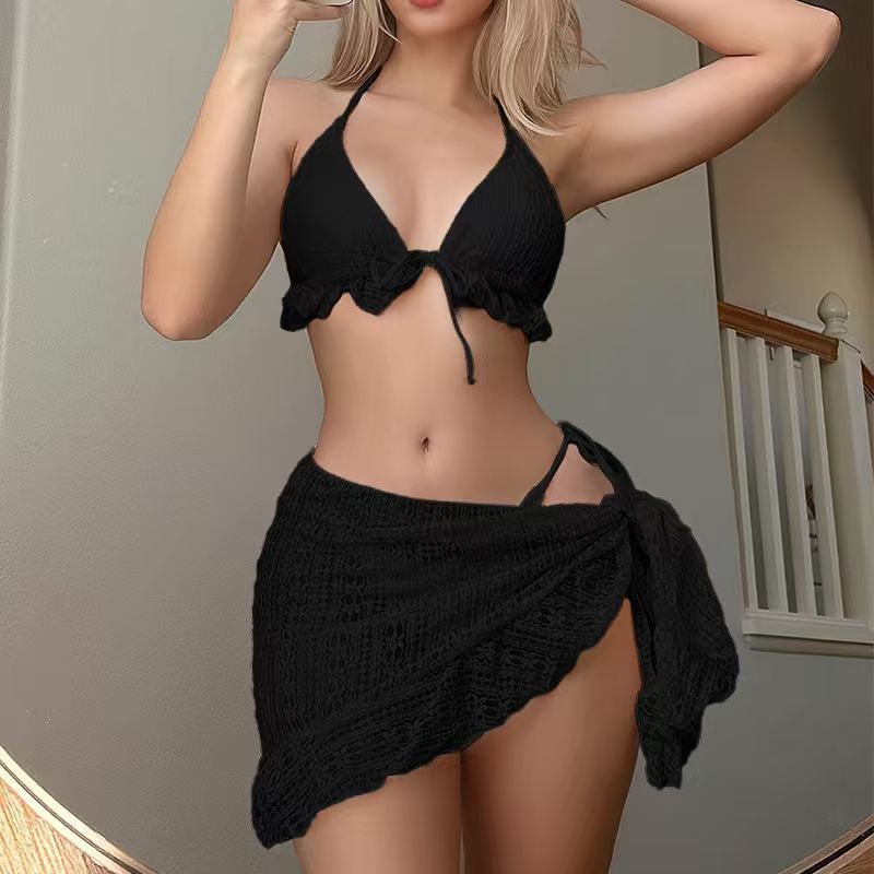 Damen Strandidyll Bikini mit schicker Wickelröcke Drune
