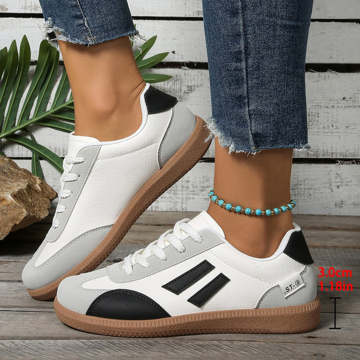 Damen Retro-Sneaker mit Gummisohle, leichtem Textilfutter und Komfortfußbett Drune