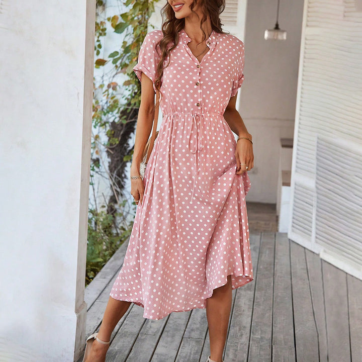 Damen Midikleid mit Punkten Drune