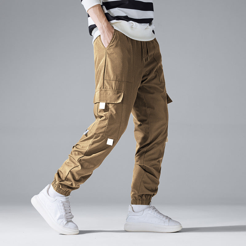 Herren Multifunktionale Cargo-Jogginghose mit Klapp‑ und Gurt-Details Drune