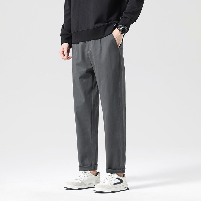Herren Moderne Relaxed‑Fit Freizeit‑Chino mit leichtem Stretch und umgeschlagenem Saum Drune