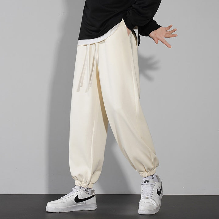 Herren Weite Relax-Jogginghose mit Kordelbund, geradem Beinverlauf & elastischen Bündchen Drune