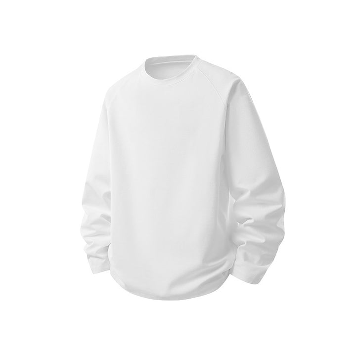 Herren Oversize-Langarm-Sweatshirt mit Raglanärmeln und abgerundetem Saum Drune