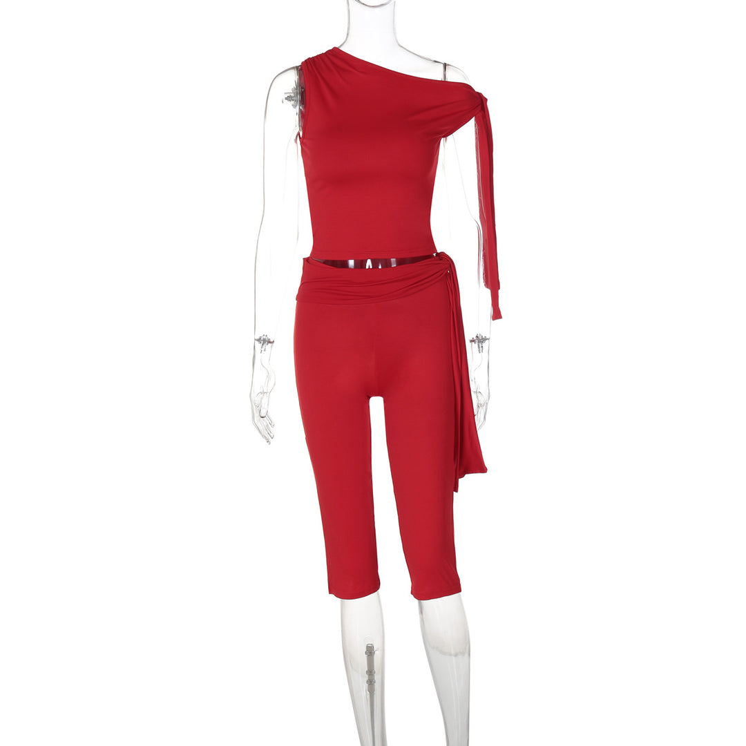 Damen Einseitiger Jumpsuit mit exklusiven Drapierungen Drune