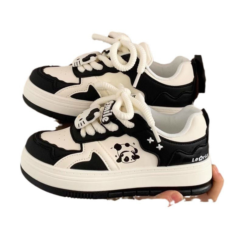 Damen Chunky-Sneaker mit Panda-Motiv, gepolstertem Innenfutter und robuster Profilsohle Drune